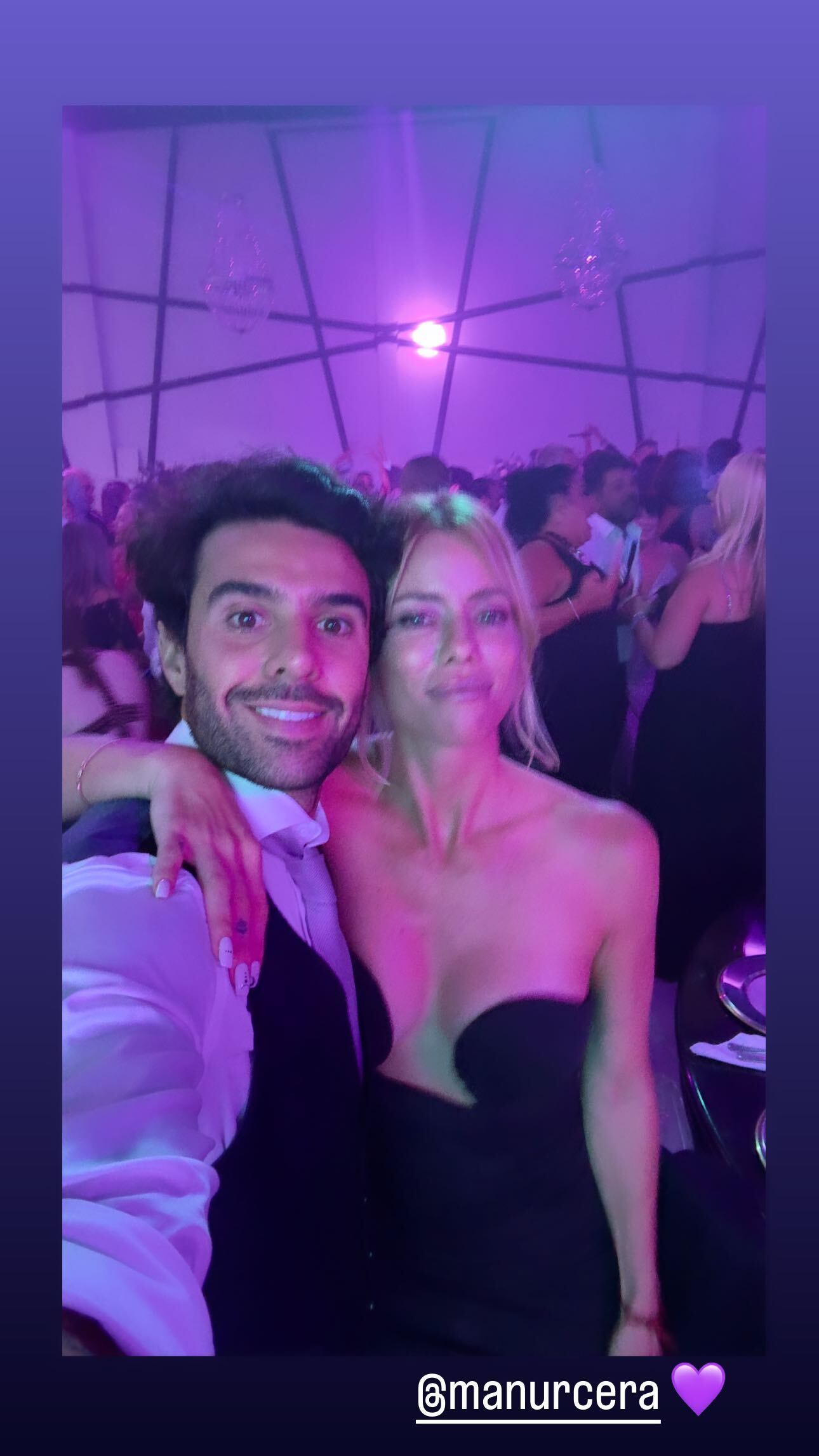 Nicole Neumann junto a Manu Urcera en la boda de Lizy