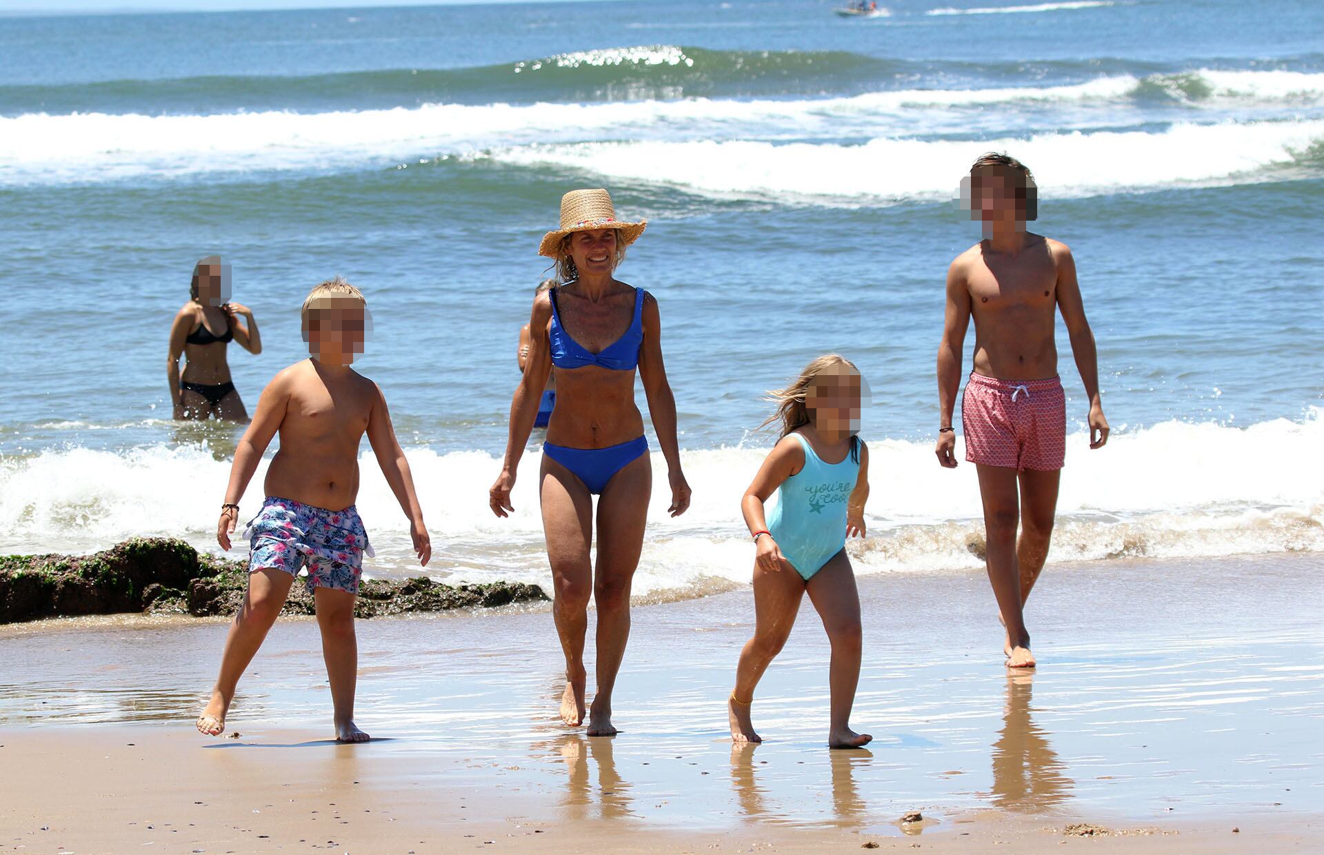 Maru Botana con sus hijos.