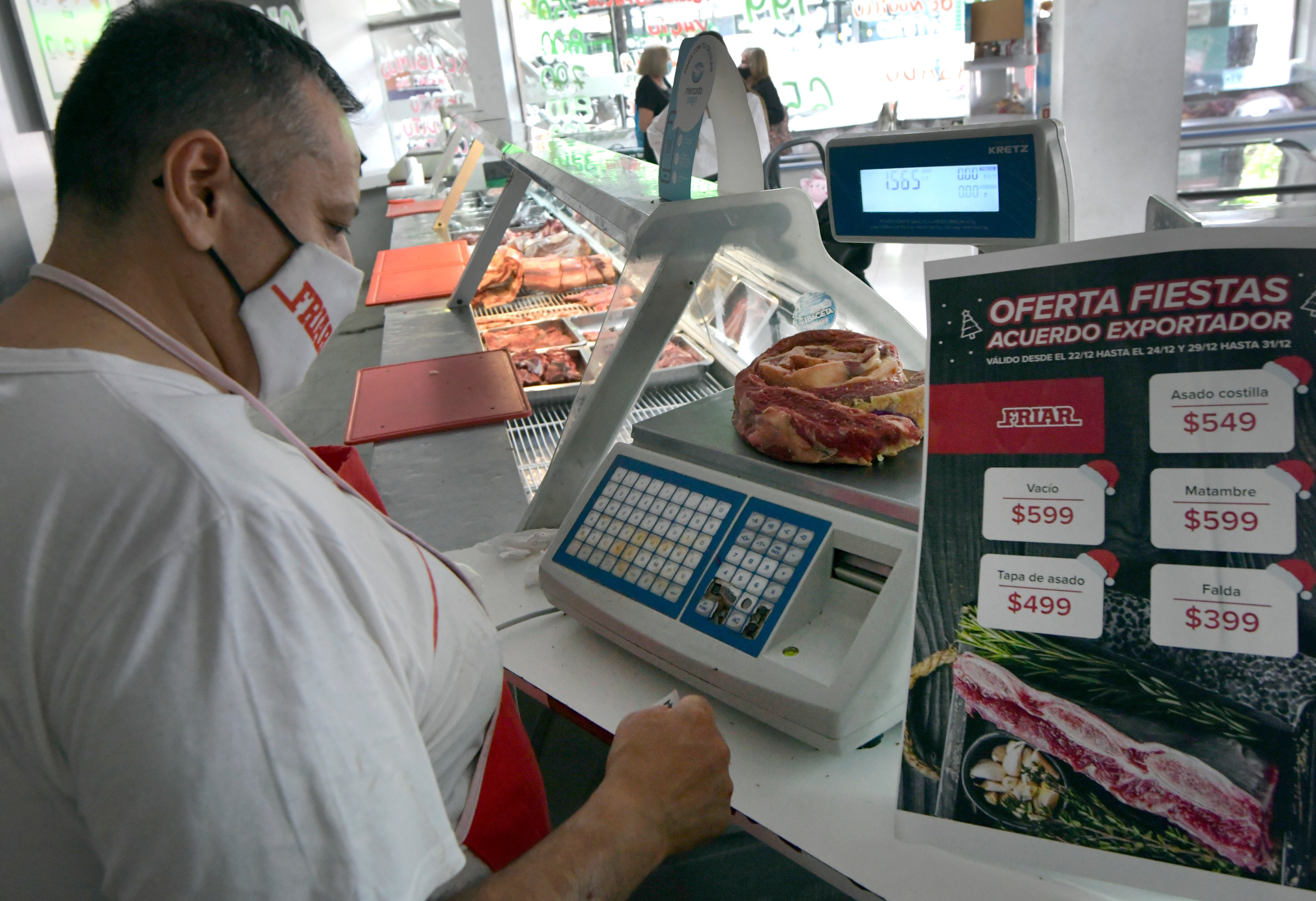 Durante las Fiestas rigió también un acuerdo de precios en cortes especialmente seleccionados.  Foto: Orlando Pelichotti
