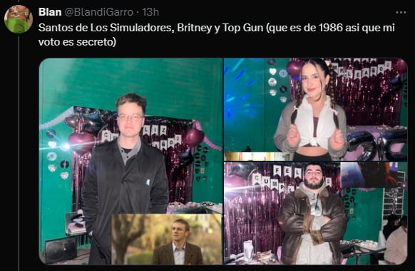 Las fotos de los disfraces que llevaron los invitados al cumpleaños. Foto: Captura.