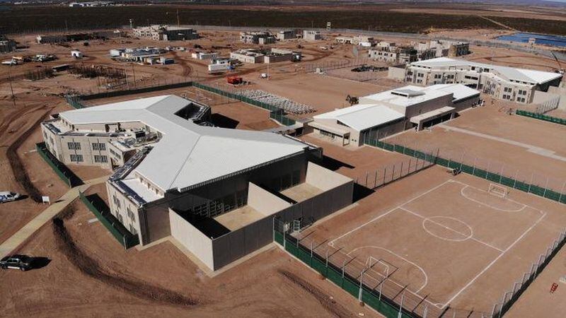 Vista aérea de la nueva cárcel de mujeres en Cacheuta, esta nueva unidad penitenciaria se llama Almafuerte II.