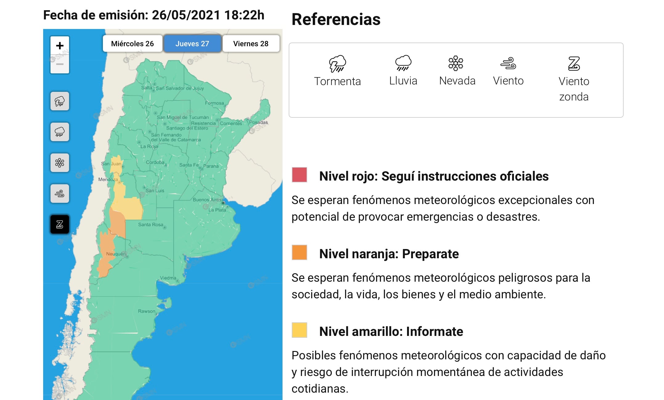 Alerta SMN