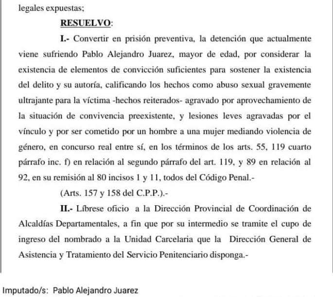 Denunciaron a un hombre de La Plata por abusar de la hija de su pareja.