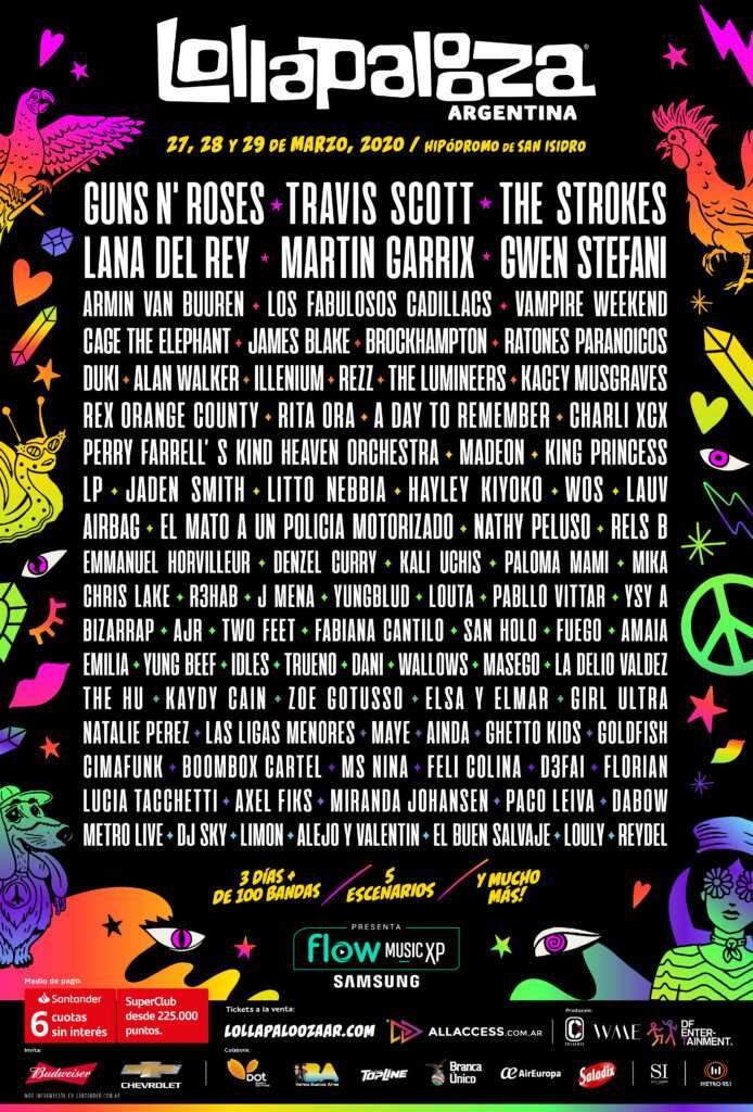 
    Line up completo del Lollapalooza 2020
   