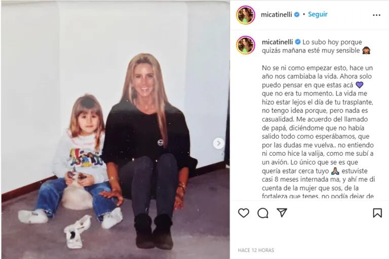 El emotivo posteo de la hija de Marcelo Tinelli