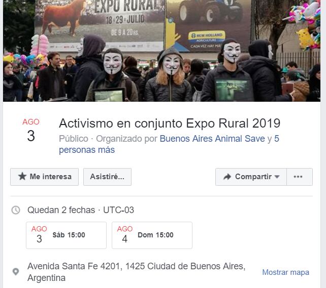 
La convocatoria de los activistas.  | Captra
   