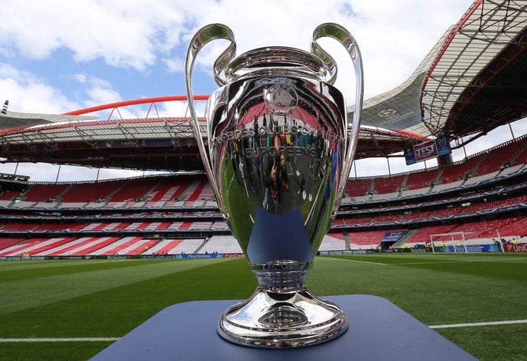 El trofeo de la Champions League.