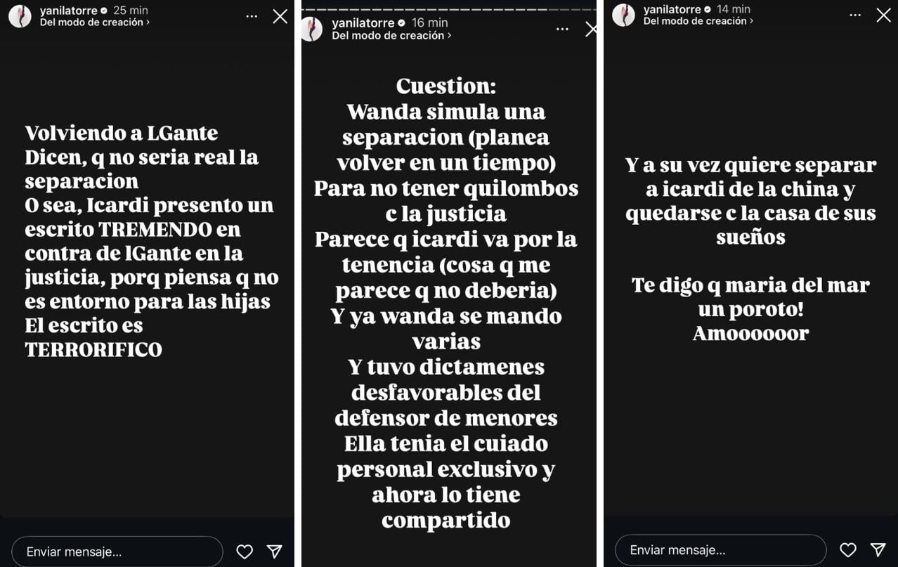 Yanina Latorre expuso a la China Suárez y a Wanda Nara.