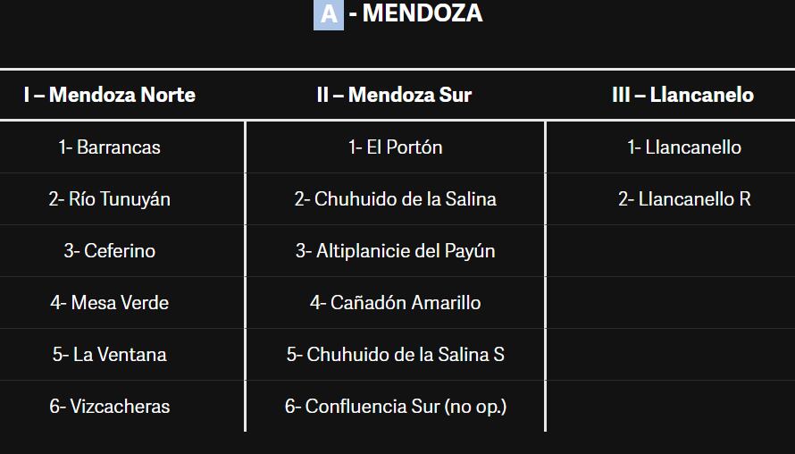 Campos en venta por YPF en Mendoza. Captura: Clarín