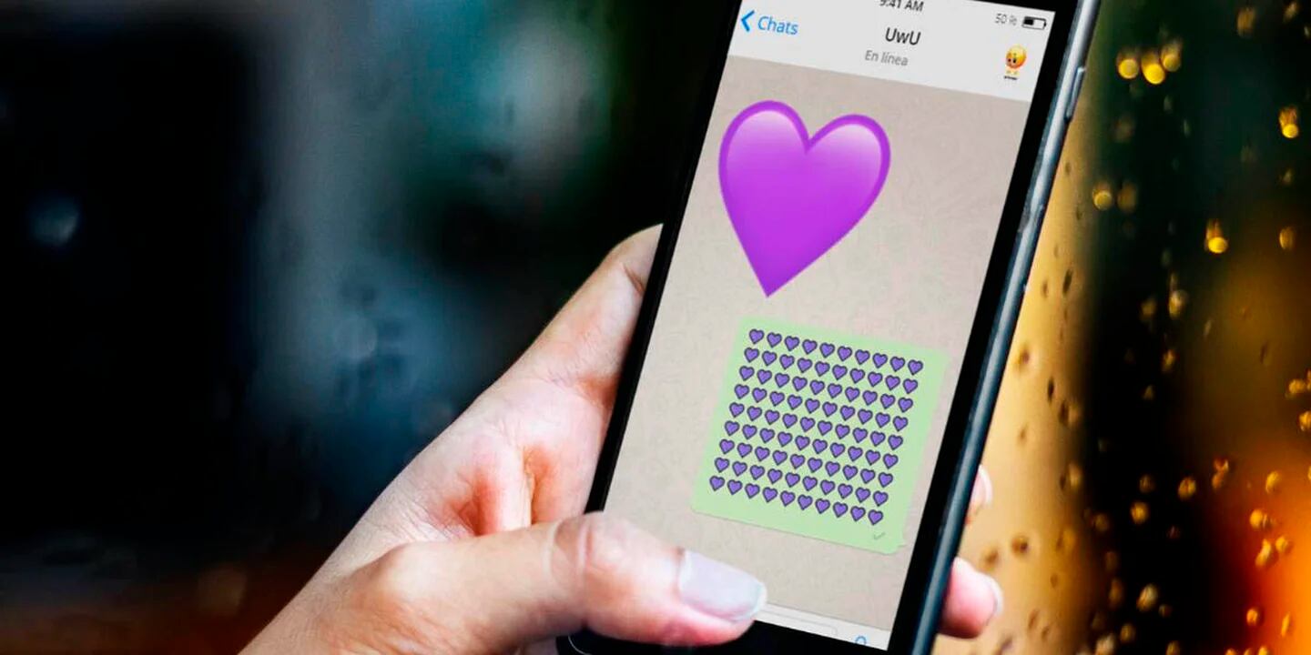 Este es el significado del corazón violeta de WhatsApp.