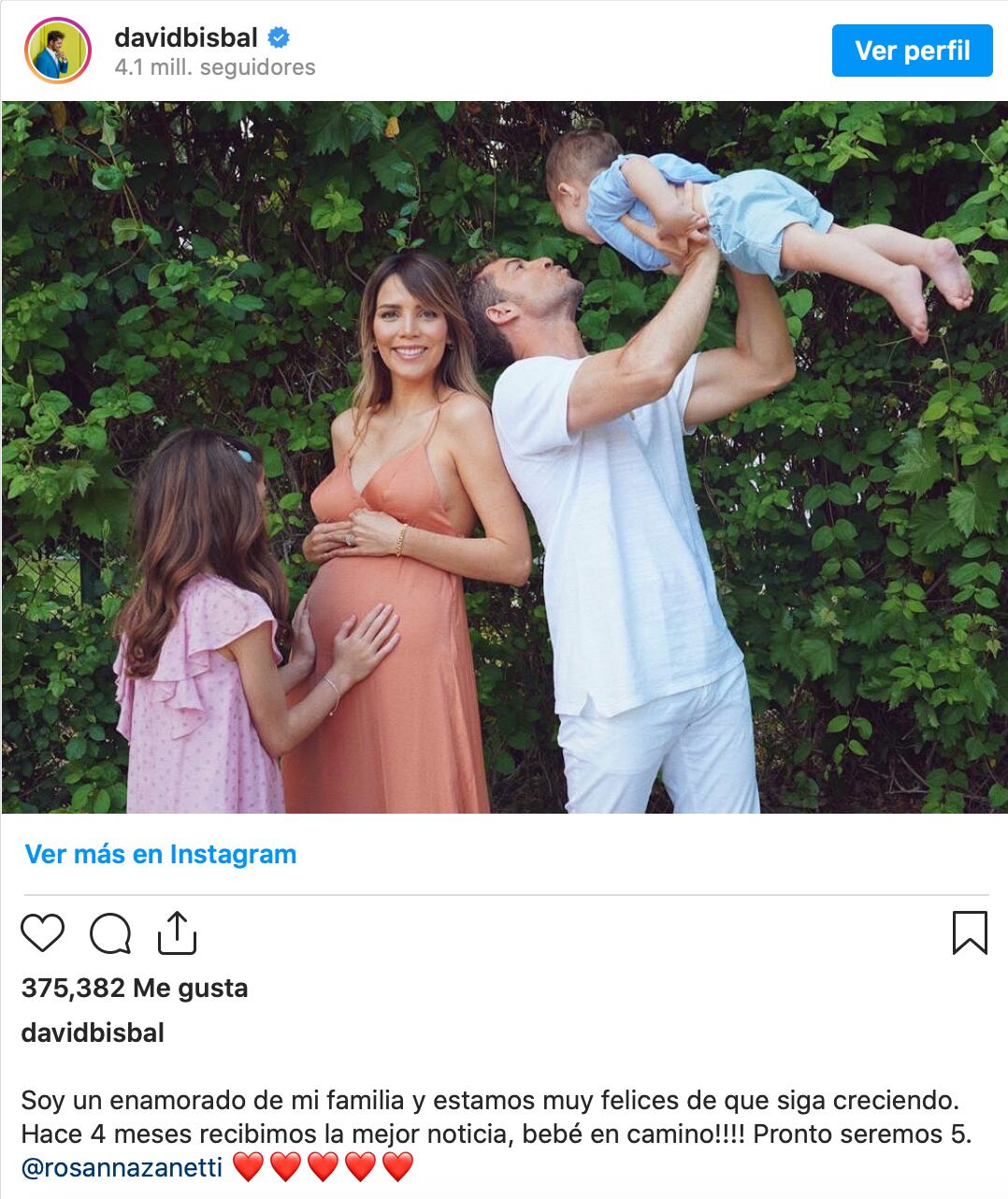 La imagen del anuncio, con toda la familia junta.