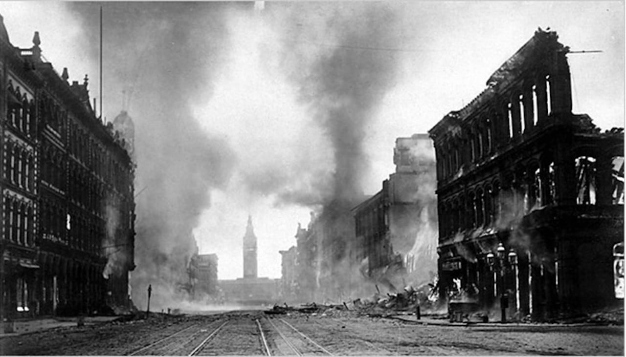 Terremoto de San Francisco, Estados Unidos, de 1906.