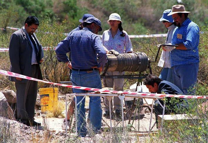 Caso Garrido-Baigorria:  uno de los tantos rastrillajes para dar con los cuerpos.