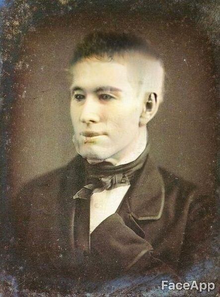 
    Retrato4: Almirante Guillermo Brown en 1844 a los 67 años / Brown adolescente FaceApp
   