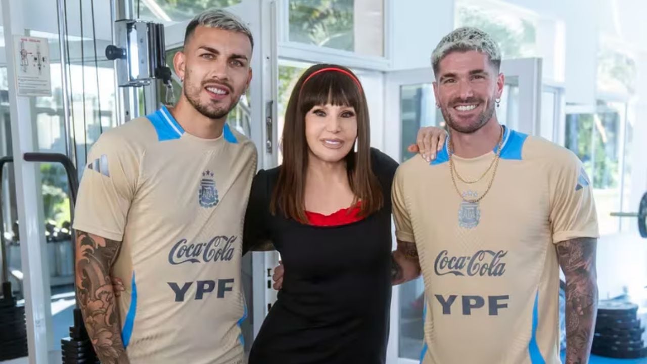 Susana Giménez con Leandro Paredes y Rodrigo De Paul.