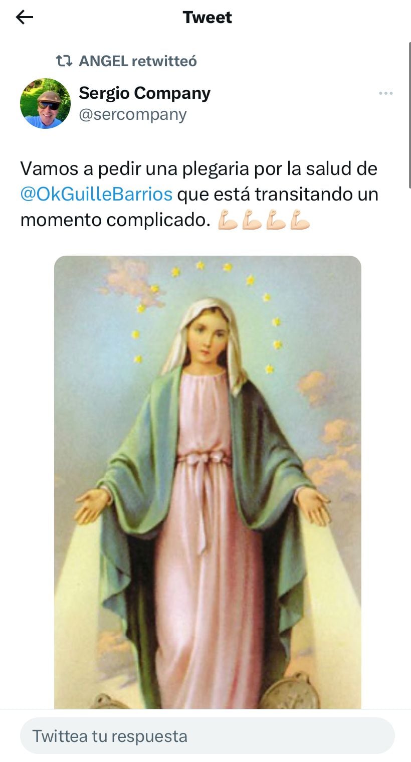 Preocupa la salud de Guillermo Barrios.