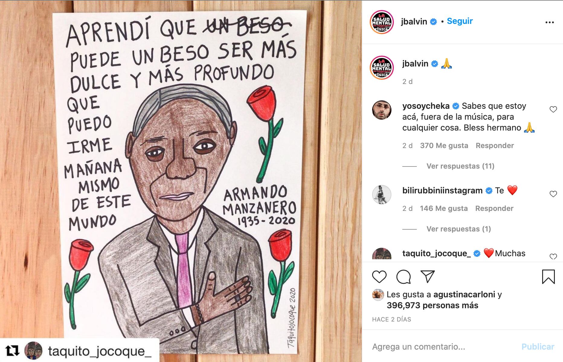 Sus fans utilizaron su último post para mandarle un mensaje especial.