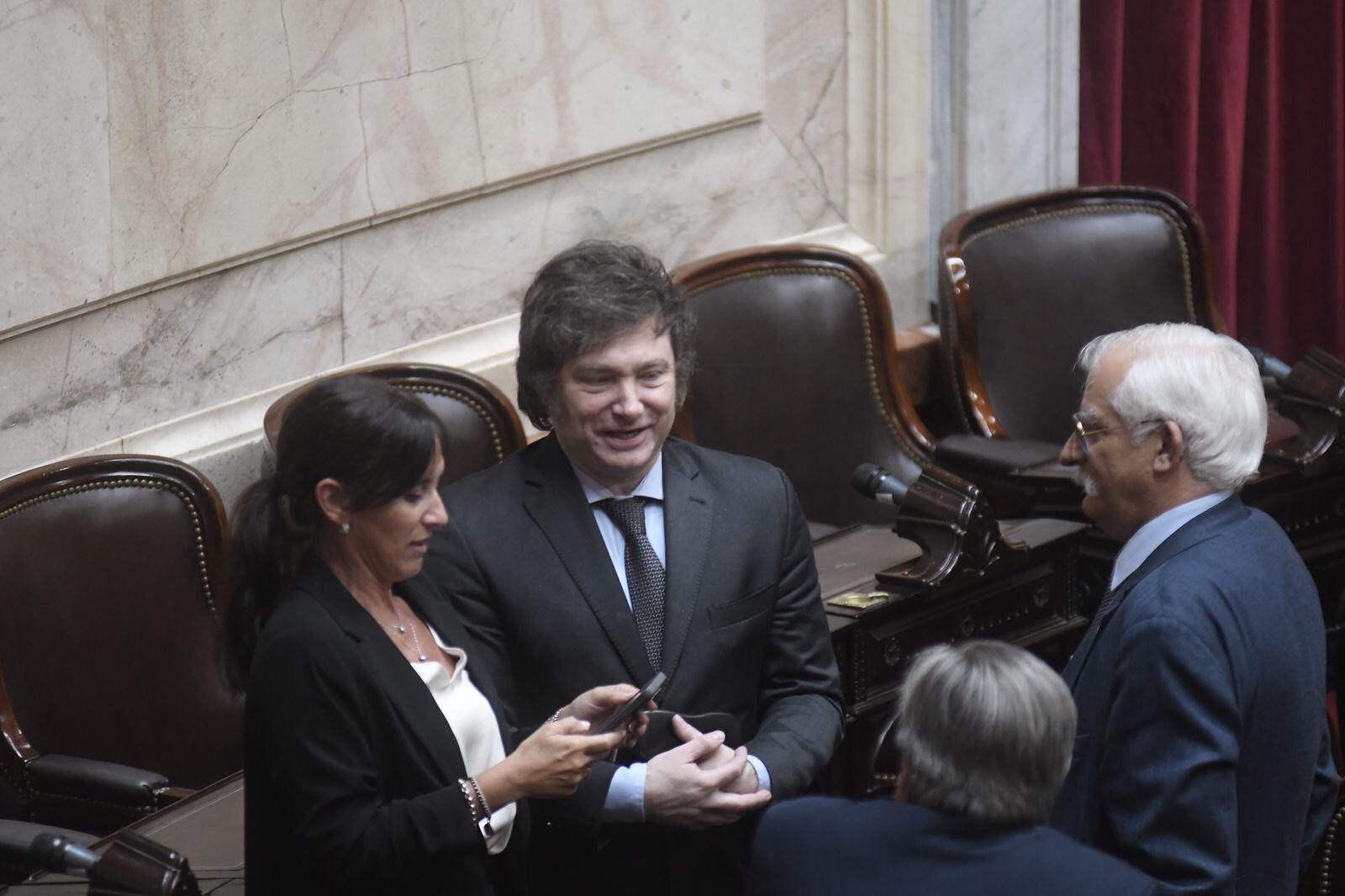 La Asamblea Legislativa proclamó como presidente y vice a Milei y Villarruel - Foto Federico Lopez Claro