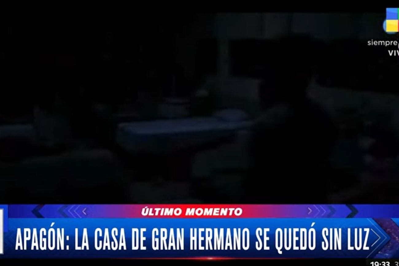 Apagón en la casa de Gran Hermano.