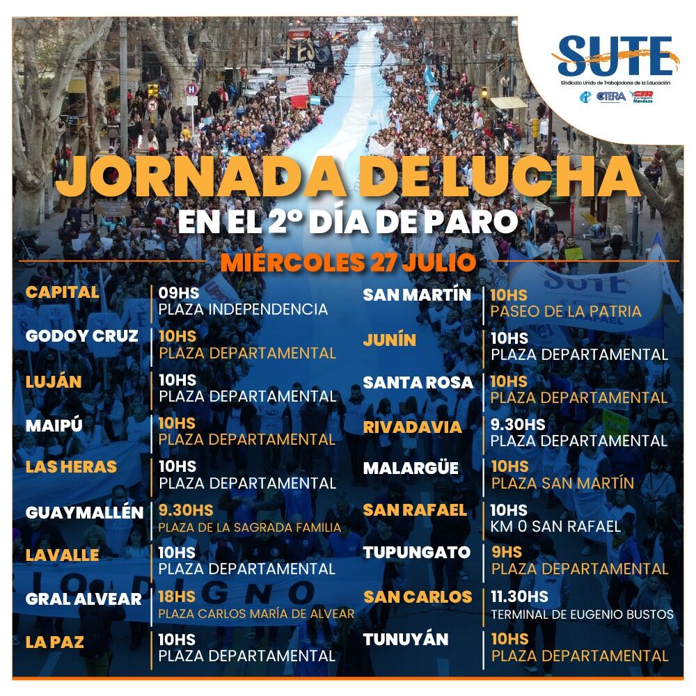 Jornada de lucha del SUTE