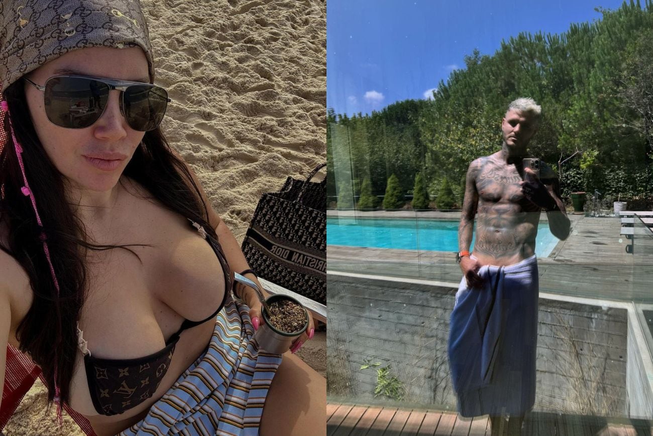 Wanda Nara y Mauro Icardi disfrutan de su soltería y encienden las redes con fotos hot (Fotos: Instagram de Wanda Nara y Mauro Icardi)