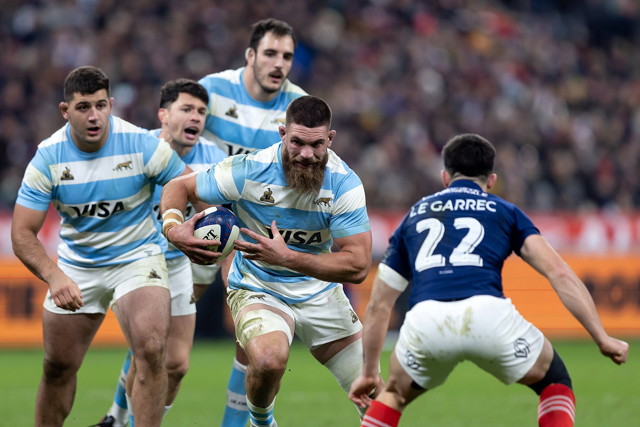 NOTICIAS ARGENTINAS BAIRES, 
NOVIEMBRE 22: Los Pumas 
usan la camiseta de Le Coq. FOTO: 
(X/REDES@lospumas)/NA.