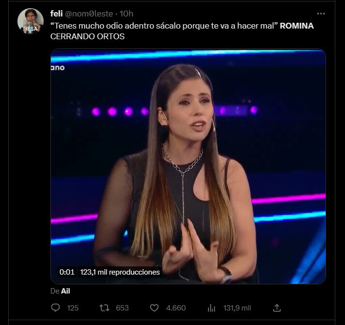 El duro debate de Romina