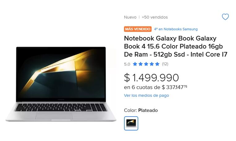 En nuestro país el mismo modelo se consigue a un precio de $1.499.990 argentinos.