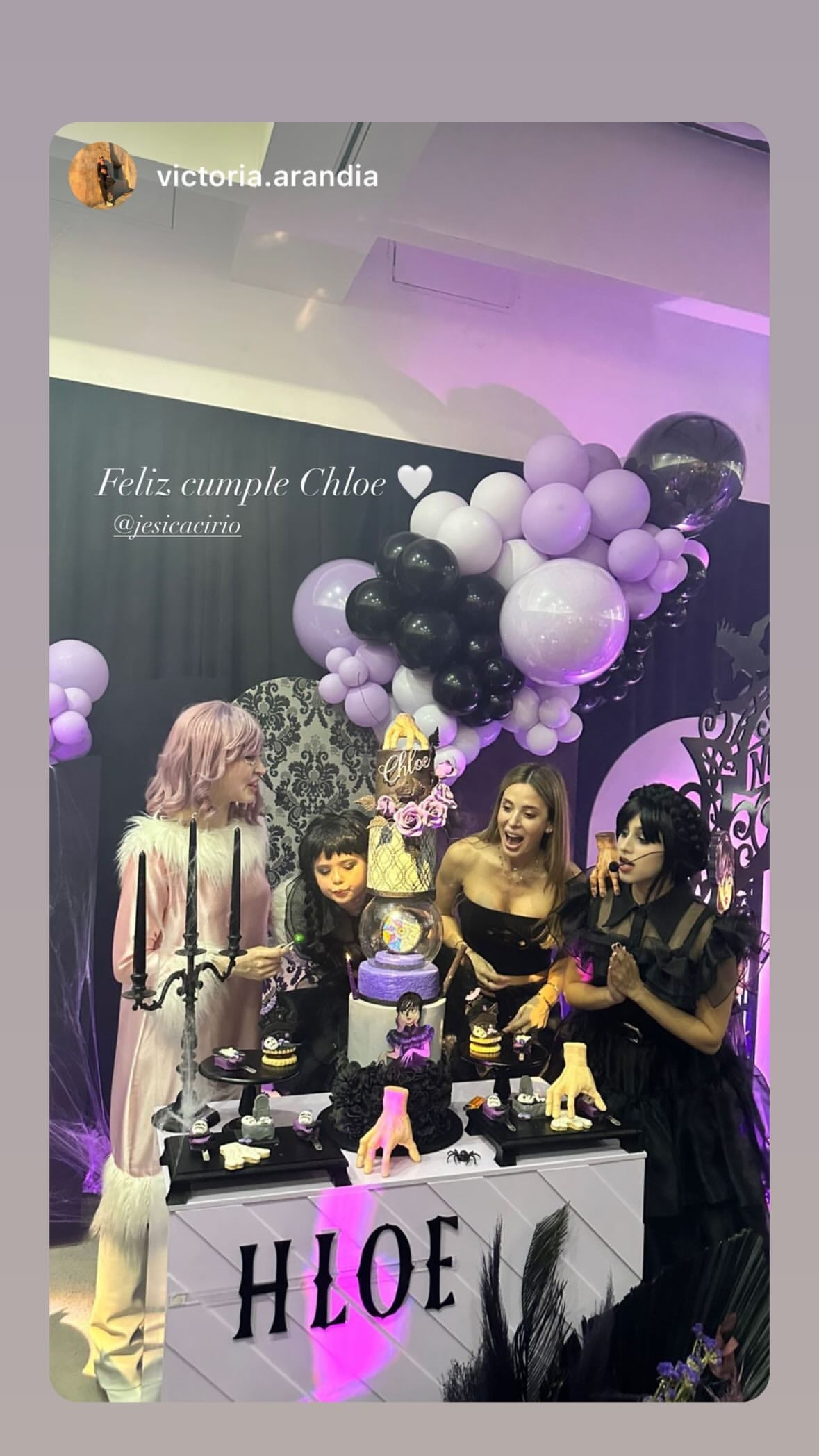 El cumpleaños temático de Chloé, la hija de Jésica Cirio y Martín Insaurralde. Gentileza Instagram.