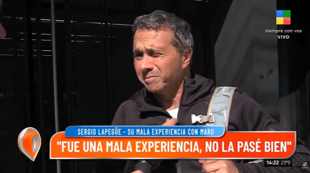 Sergio Lapegüe habló de su mala relación laboral con Maru Botana. (Captura)