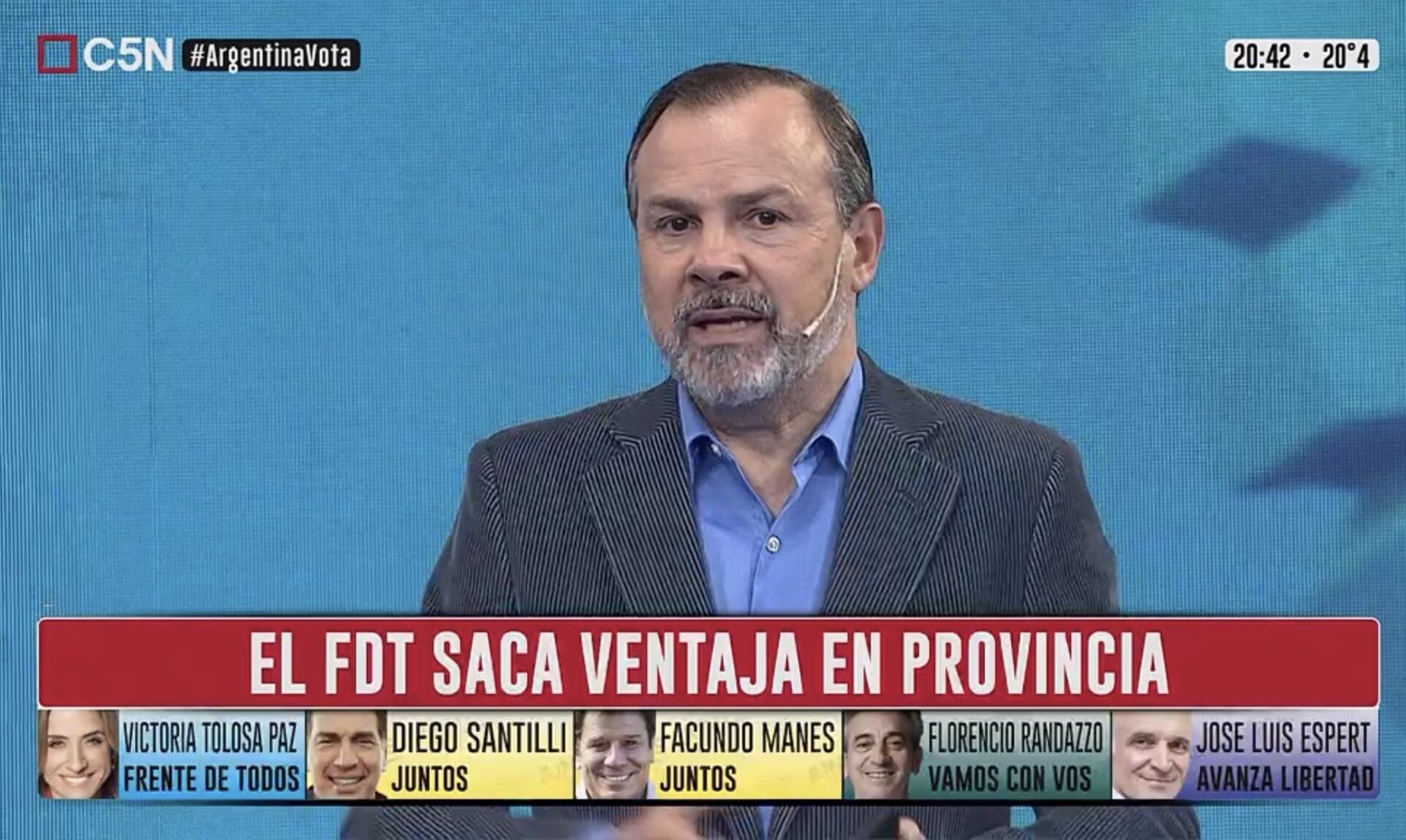 La reacción de Gustavo Sylvestre en C5N ante la derrota del Frente de Todos