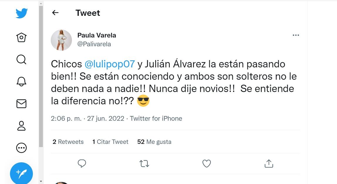 Luciana Salazar y Julián Álvarez están en pareja.