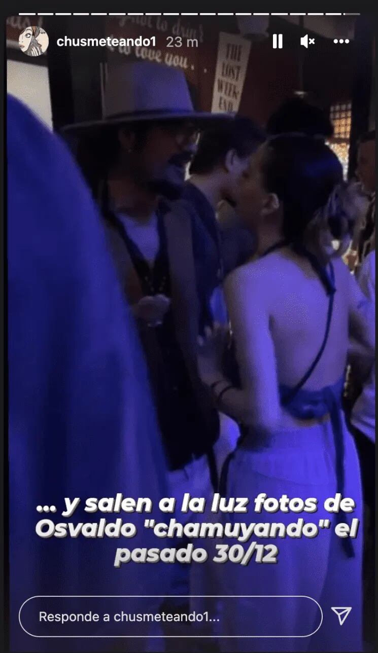 Daniel Osvaldo junto a una misteriosa joven