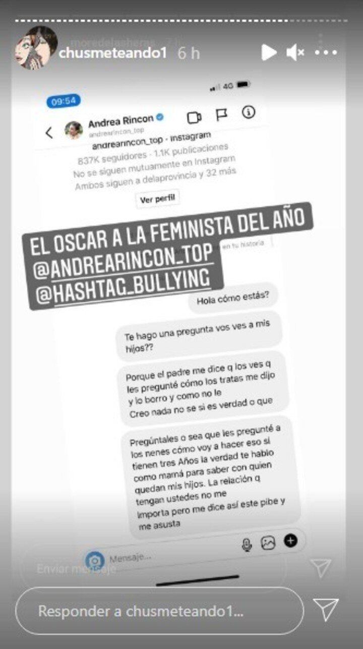 "El Oscar a la feminista del año", palabras de Morella de las Heras hacia Andrea Rincón.