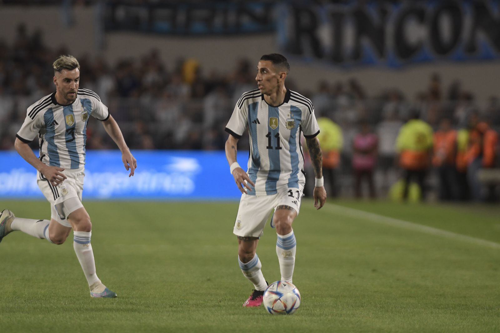 Postales del partido que jugaron Argentina y Panamá en la cancha de River para el festejo del título del mundo. (Federico López Claro)