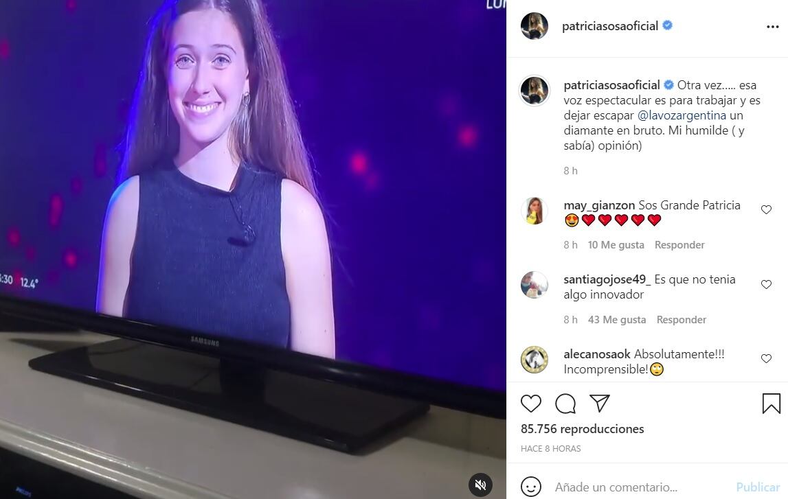 El nuevo descargo de Patricia Sosa contra el jurado de La Voz Argentina - 