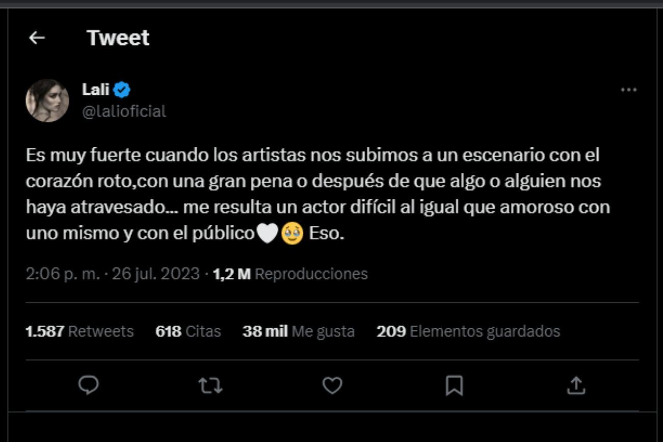 Lali Espósito habló sobre la intimidad de algunos artistas