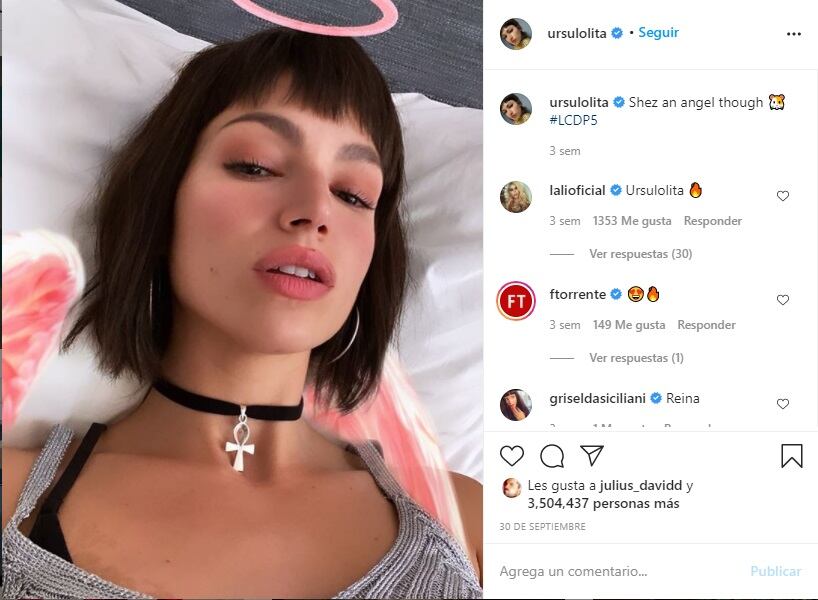 Úrsula Corberó en redes sociales