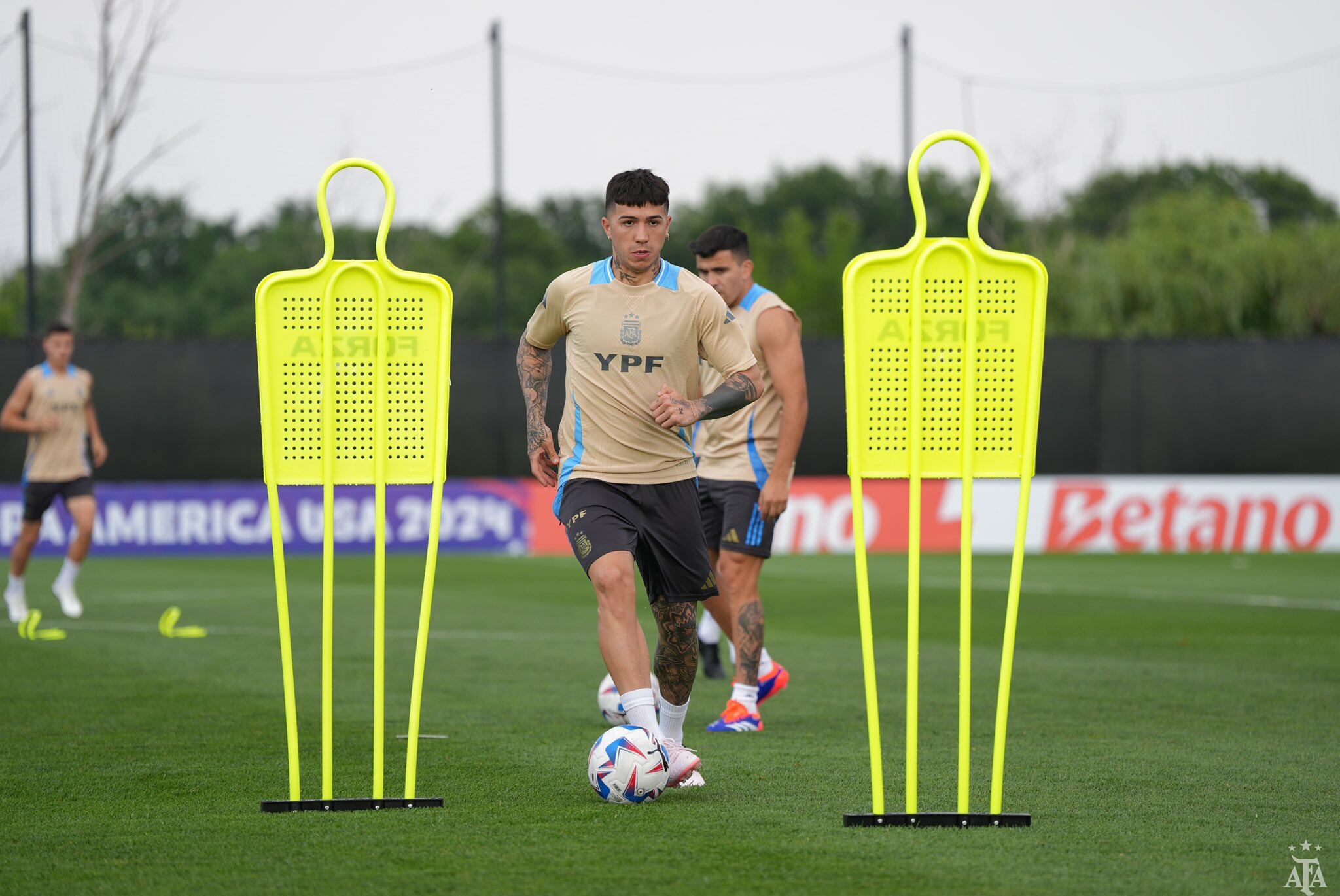 El seleccionado completó un nuevo entrenamiento en New Jersey. Foto: Argentina.