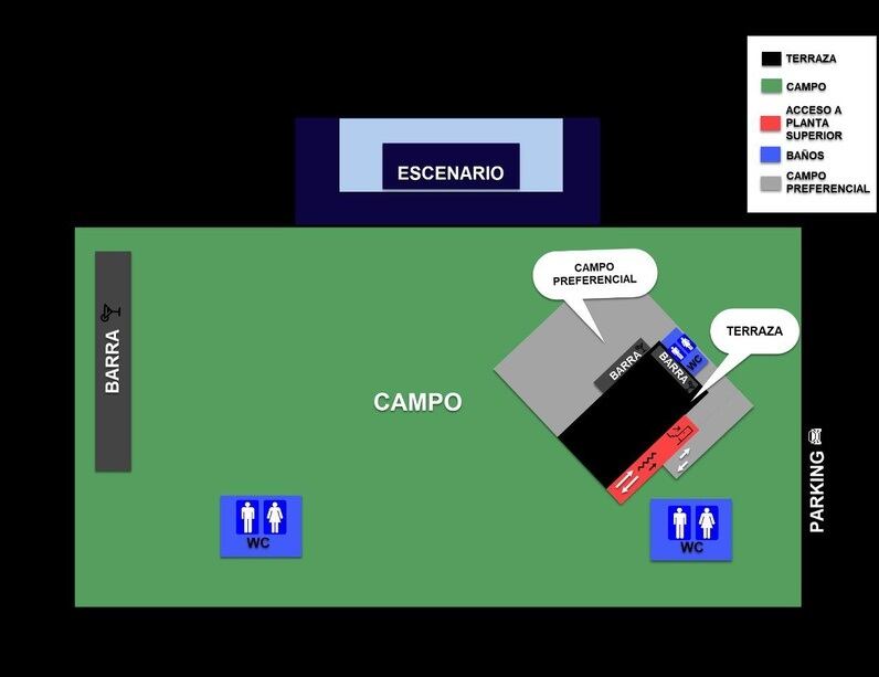 Mapa de Babasónicos en el Multiespacio Cultural Luján de Cuyo (Mendoza)