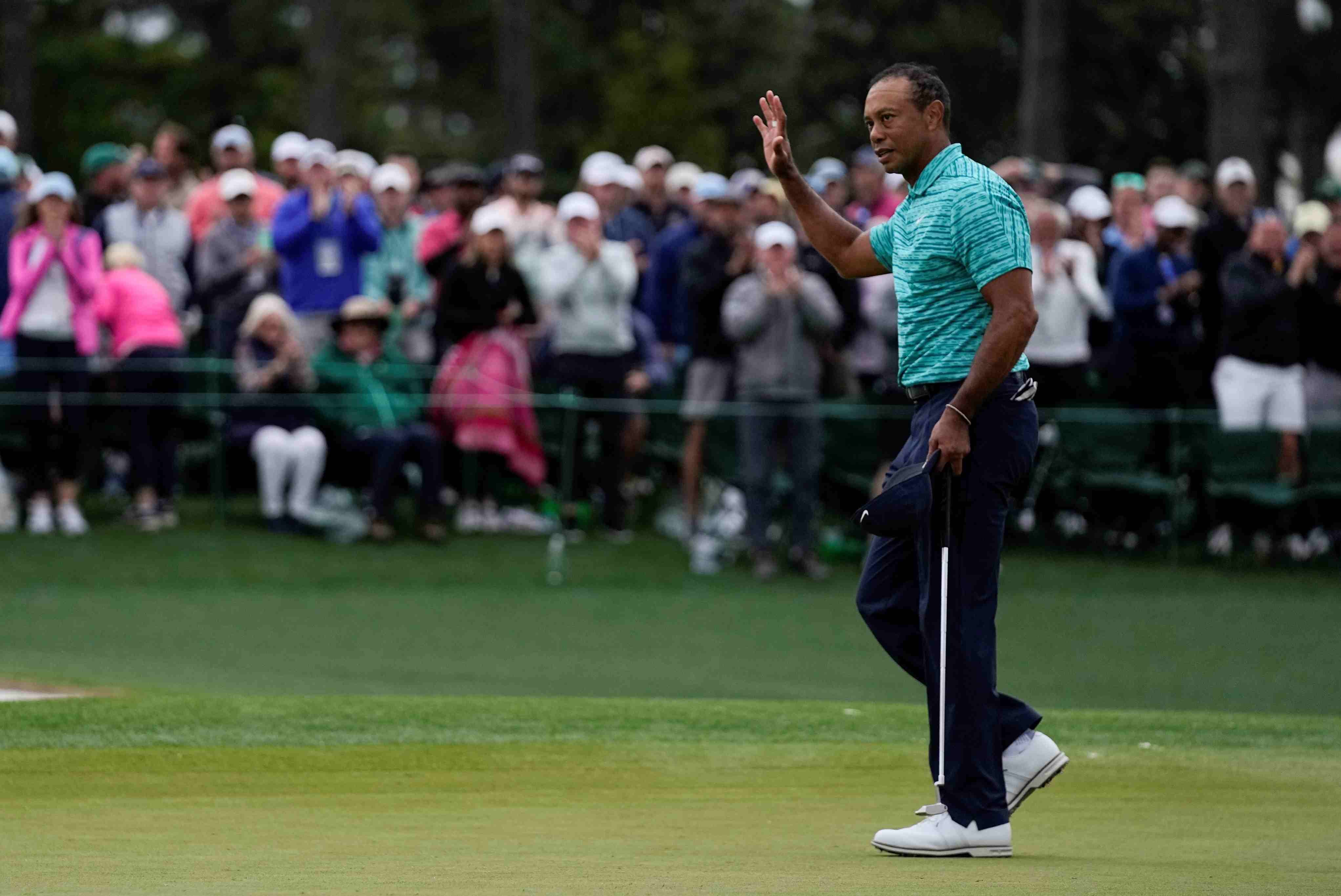 Tiger Woods volvió a jugar en el Masters de Augusta después del terrible accidente que sufrió tiempo atrás. (AP)