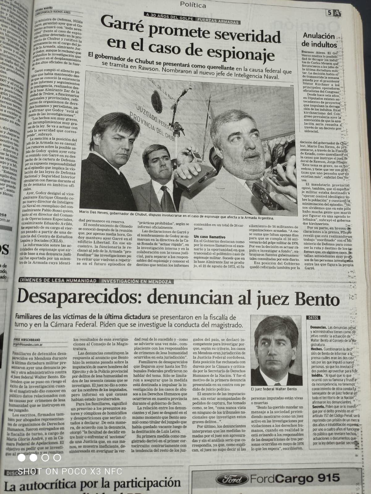 La denuncia que Salinas hizo contra Bento fue pública.