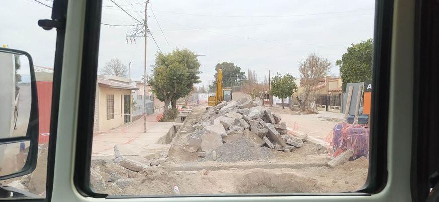 La obra que cuidaba el sereno. Foto: Los Andes