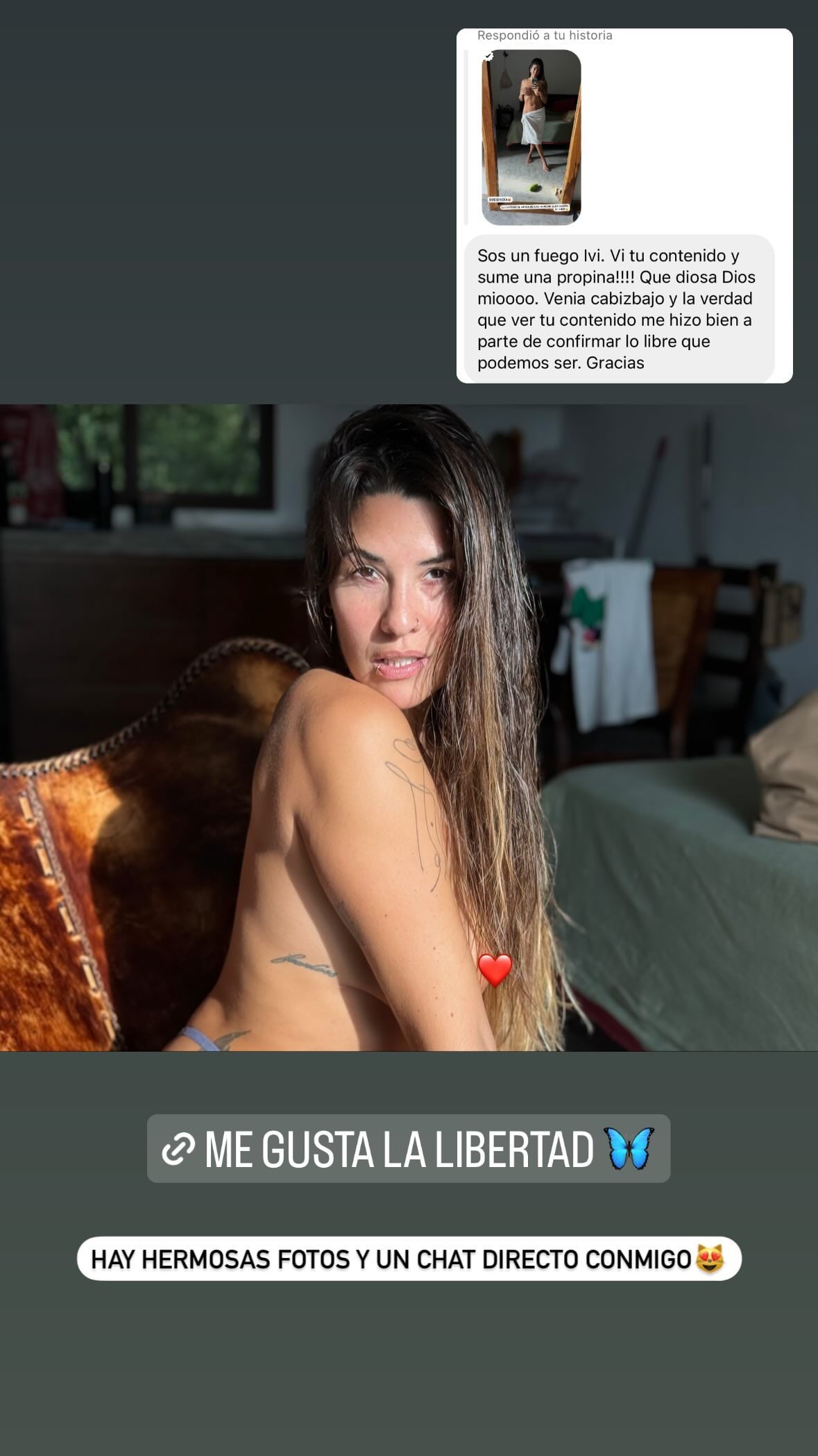 Ivana Nadal posó sin ropa y dejó sin aire a sus seguidores.