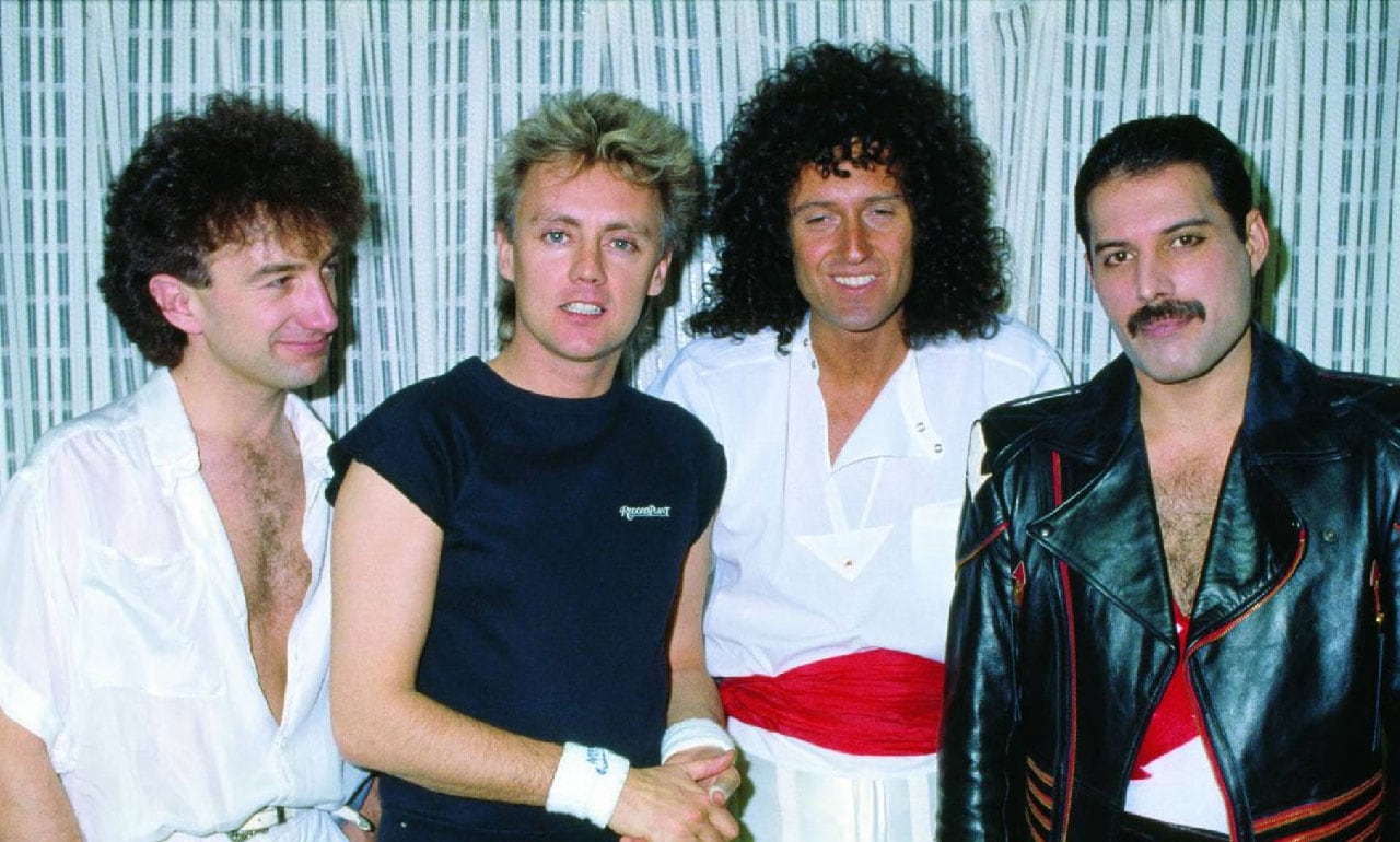 Freddie Mercury junto a toda la banda Queen. / Archivo