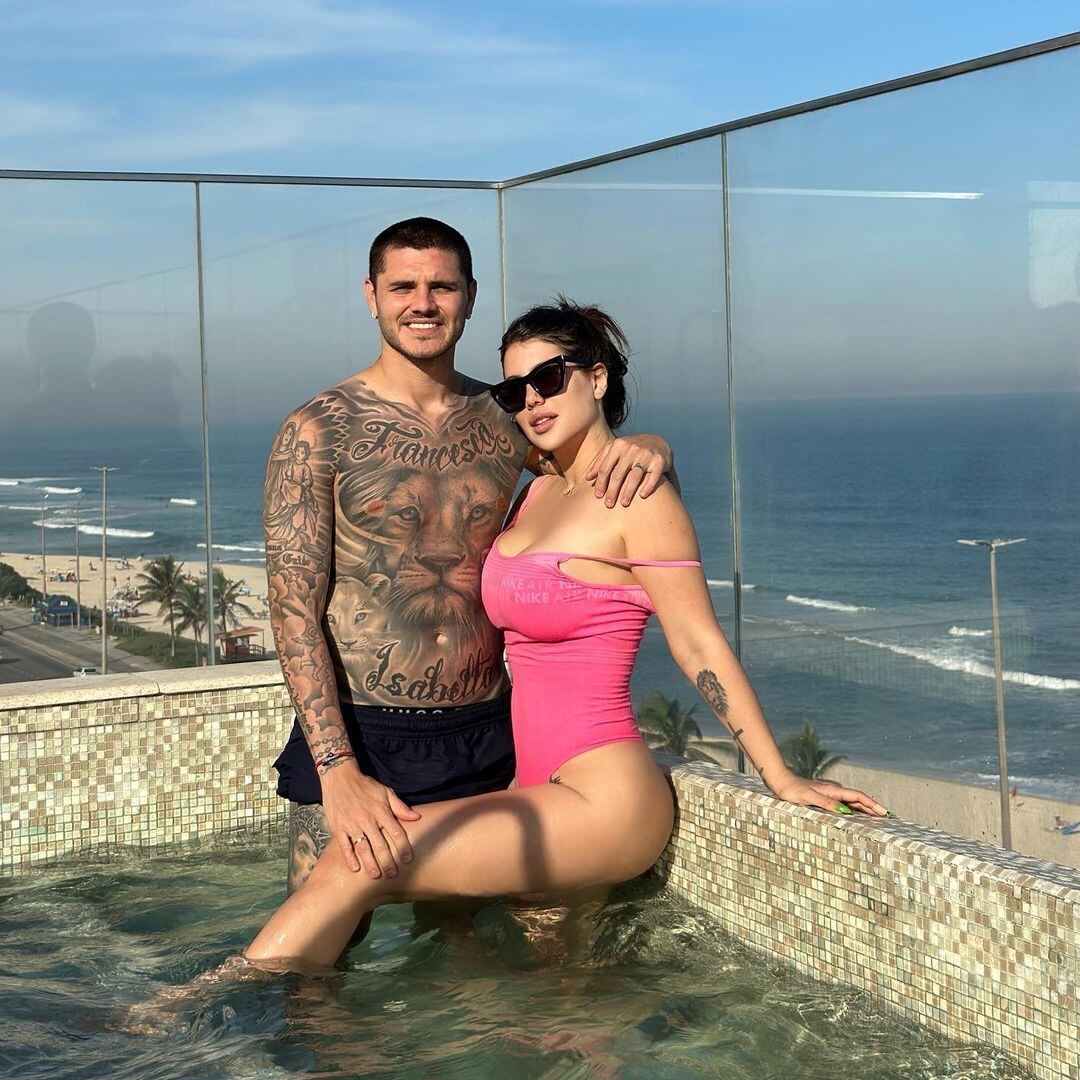 Wanda Nara y Mauro Icardi en Brasil