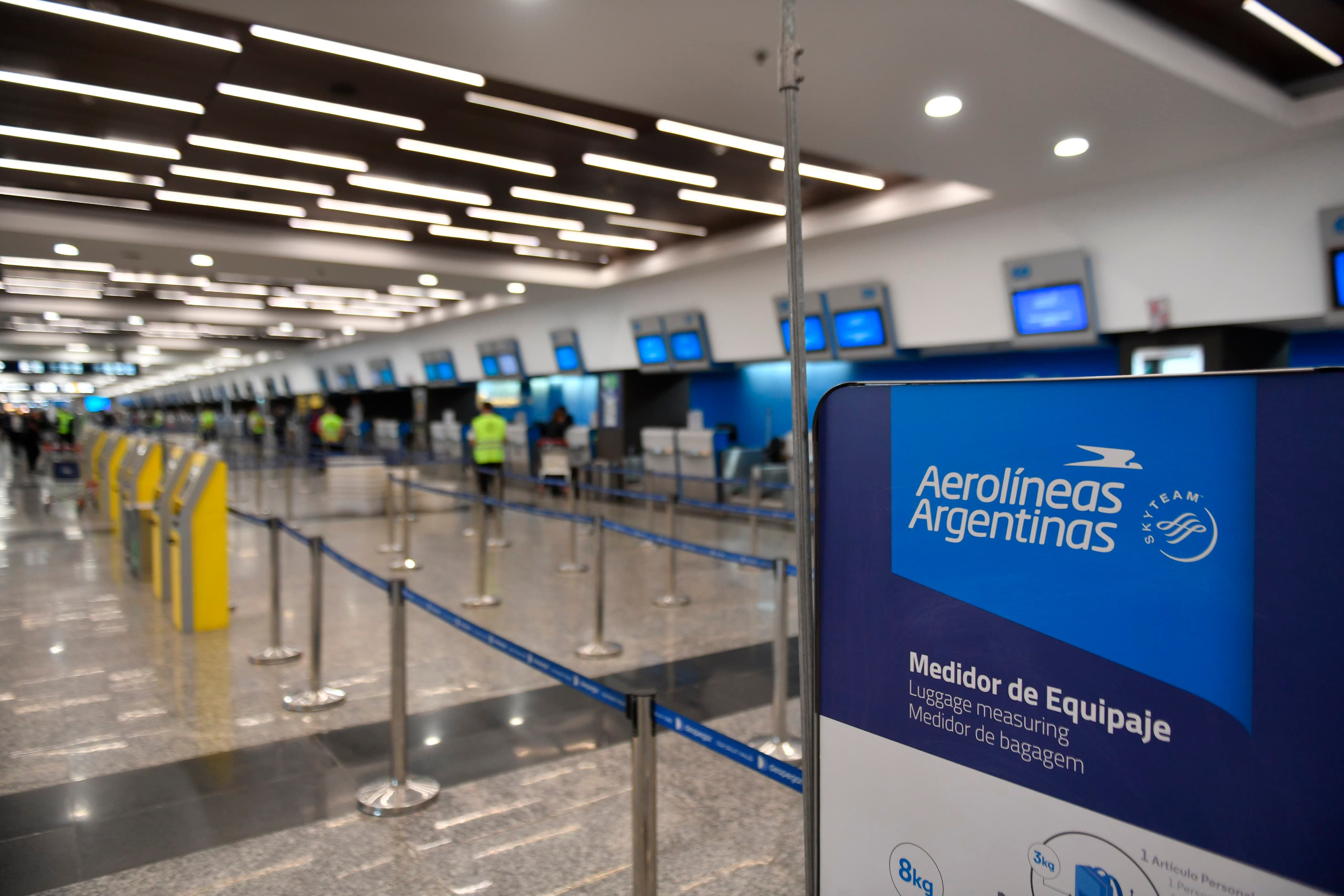 Los últimos paros de Aerolíneas Argentinas han dejado a miles de pasajeros con vuelos suspendidos o reprogramados. Foto: Juan Vargas / NA