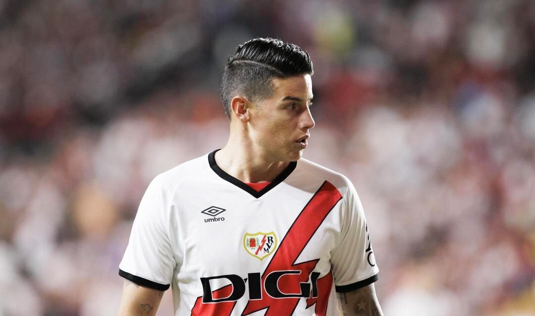 El colombiano James Rodríguez en el Rayo Vallecano de la Liga Española. (@RayoVallecano)