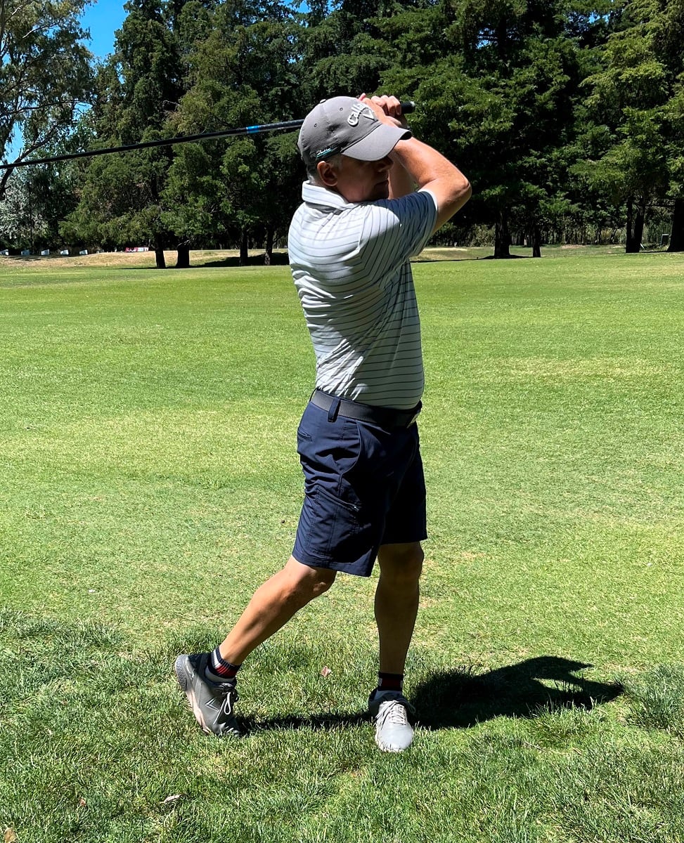 Roberto Reta, mostró su talento en el Golf Club Andino. / Gentileza.