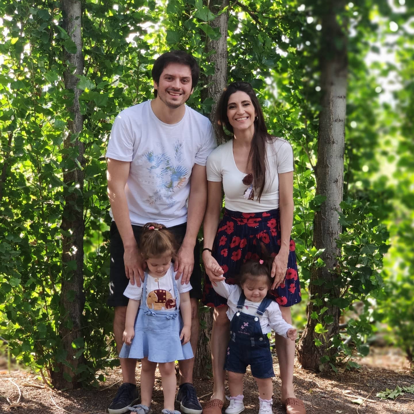 Vanina Vitale, periodista de Canal 9, con su familia. 